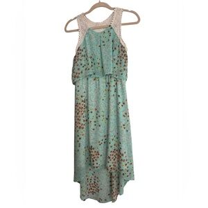 Floral mint girls  dress